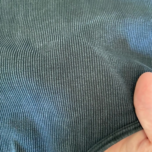 🌸 One Step Up 🌸 dark grey ribbed bodysuit - Picture 4 of 7